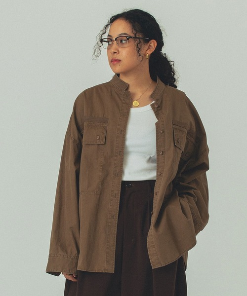 ROSE BUD（ローズバッド）の「(GENE HEAVENS)MILITARY POCKET SHIRTS（シャツ/ブラウス・レディース・ブラウン/ブラック・ONE SIZE）」の13枚目の写真