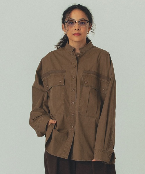 ROSE BUD（ローズバッド）の「(GENE HEAVENS)MILITARY POCKET SHIRTS（シャツ/ブラウス・レディース・ブラウン/ブラック・ONE SIZE）」の14枚目の写真
