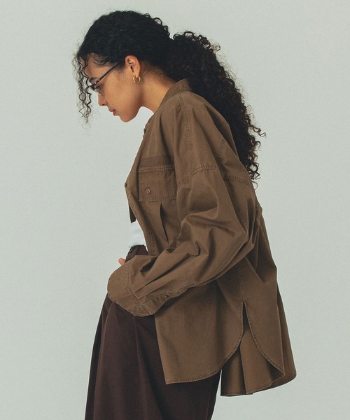 ROSE BUD（ローズバッド）の「(GENE HEAVENS)MILITARY POCKET SHIRTS（シャツ/ブラウス・レディース・ブラウン/ブラック・ONE SIZE）」の15枚目の写真