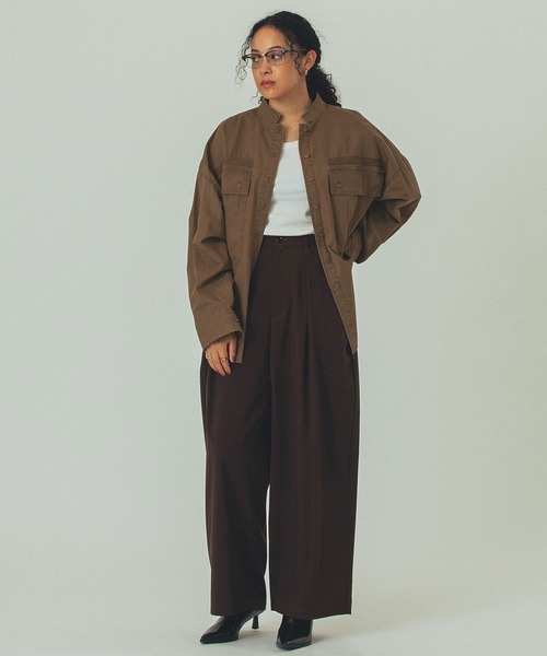 ROSE BUD（ローズバッド）の「(GENE HEAVENS)MILITARY POCKET SHIRTS（シャツ/ブラウス・レディース・ブラウン/ブラック・ONE SIZE）」の22枚目の写真