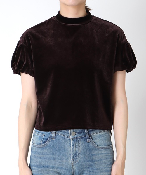 Three Four Time（ｽﾘｰﾌｫｰﾀｲﾑ）の「ベロアチューリップトップス（シャツ/ブラウス・レディース・ブラウン/ブラック・FREE）」の19枚目の写真