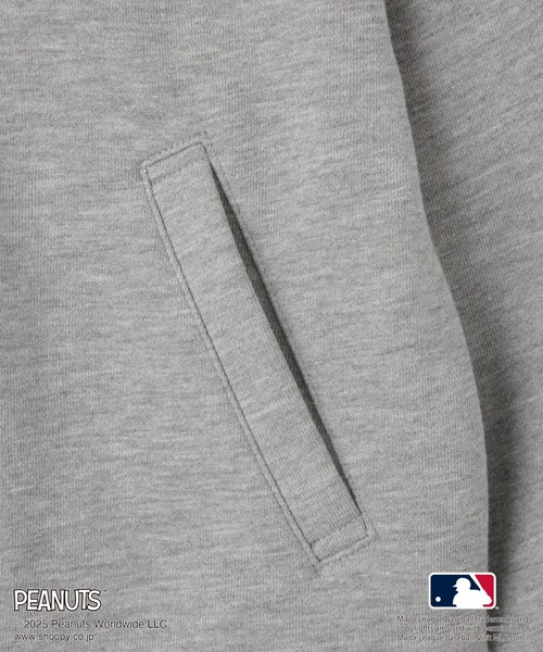 MLB(メジャーリーグベースボール)の「【PEANUTS×MLB COLLECTION by ROPE' PICNIC】スウェットブルゾン(ブルゾン・キッズ・チャコールグレー/ライトグレー/ブラウン・S/M/L)」の8枚目の写真