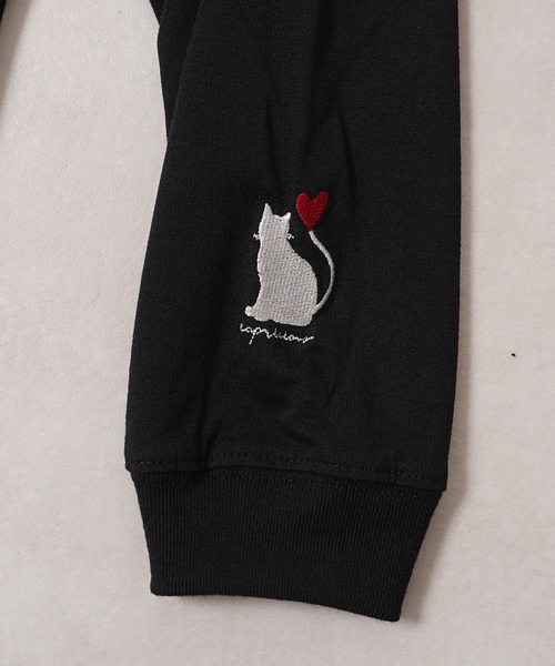 1111clothing(ワンフォークロージング)の「ハート刺繍 ワイドシルエット ロングスリーブTシャツ / Heart Embroidery Wide Silhouette Long Sleeve T-Shirt(Tシャツ/カットソー・メンズ・ホワイト系1/ホワイト系2/ブラック系1/ブラック系2・M/L)」の20枚目の写真