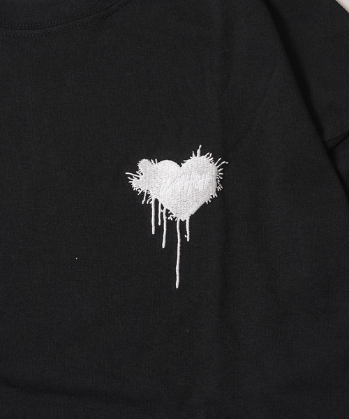 1111clothing(ワンフォークロージング)の「ハート刺繍 ワイドシルエット ロングスリーブTシャツ / Heart Embroidery Wide Silhouette Long Sleeve T-Shirt(Tシャツ/カットソー・メンズ・ホワイト系1/ホワイト系2/ブラック系1/ブラック系2・M/L)」の13枚目の写真
