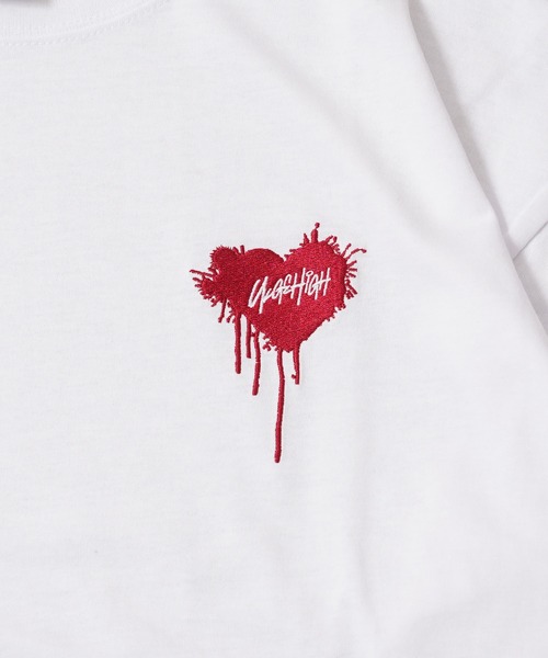 1111clothing(ワンフォークロージング)の「ハート刺繍 ワイドシルエット ロングスリーブTシャツ / Heart Embroidery Wide Silhouette Long Sleeve T-Shirt(Tシャツ/カットソー・メンズ・ホワイト系1/ホワイト系2/ブラック系1/ブラック系2・M/L)」の12枚目の写真