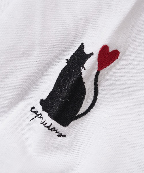 1111clothing(ワンフォークロージング)の「ハート刺繍 ワイドシルエット ロングスリーブTシャツ / Heart Embroidery Wide Silhouette Long Sleeve T-Shirt(Tシャツ/カットソー・メンズ・ホワイト系1/ホワイト系2/ブラック系1/ブラック系2・M/L)」の19枚目の写真