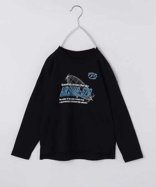 THE SHOP TK （ザ ショップ ティーケー ）の「【110－160／6色展開】コットン長袖Ｔシャツ/洗濯機OK（Tシャツ/カットソー・キッズ・ブルー系/ブラック系/グリーン系4/オフホワイト/ブラック系その他4/ブラック・15 /14/13/12/11/16）」の4枚目の写真