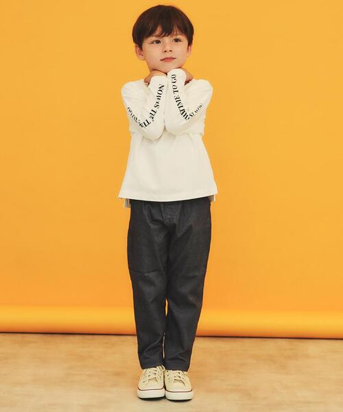 THE SHOP TK （ザ ショップ ティーケー ）の「【110－160／6色展開】コットン長袖Ｔシャツ/洗濯機OK（Tシャツ/カットソー・キッズ・ブルー系/ブラック系/グリーン系4/オフホワイト/ブラック系その他4/ブラック・15 /14/13/12/11/16）」の13枚目の写真