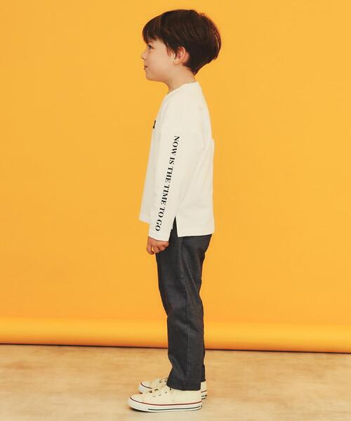 THE SHOP TK （ザ ショップ ティーケー ）の「【110－160／6色展開】コットン長袖Ｔシャツ/洗濯機OK（Tシャツ/カットソー・キッズ・ブルー系/ブラック系/グリーン系4/オフホワイト/ブラック系その他4/ブラック・15 /14/13/12/11/16）」の14枚目の写真