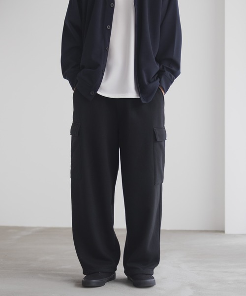 NAVY(ネイビー)の「【NAVY / ネイビー】スウェットカーゴパンツ(カーゴパンツ・メンズ・アッシュグレー/ブラック・XL/L/M/S)」の2枚目の写真