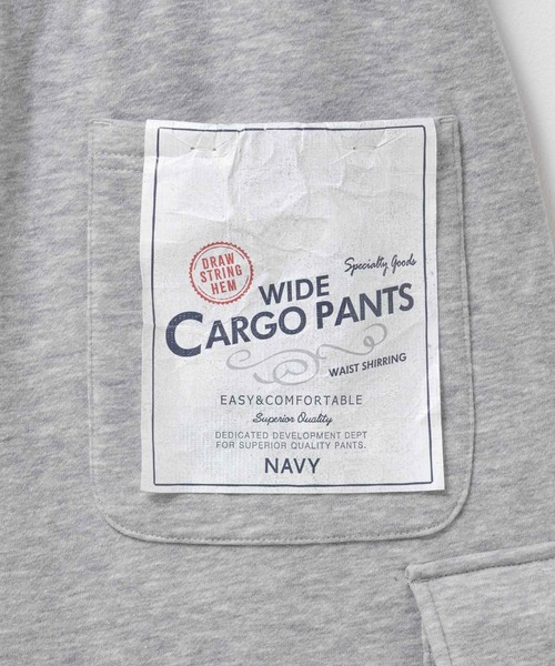 NAVY(ネイビー)の「【NAVY / ネイビー】スウェットカーゴパンツ(カーゴパンツ・メンズ・アッシュグレー/ブラック・XL/L/M/S)」の3枚目の写真