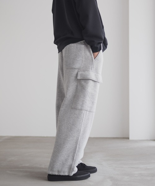NAVY(ネイビー)の「【NAVY / ネイビー】スウェットカーゴパンツ(カーゴパンツ・メンズ・アッシュグレー/ブラック・XL/L/M/S)」の5枚目の写真