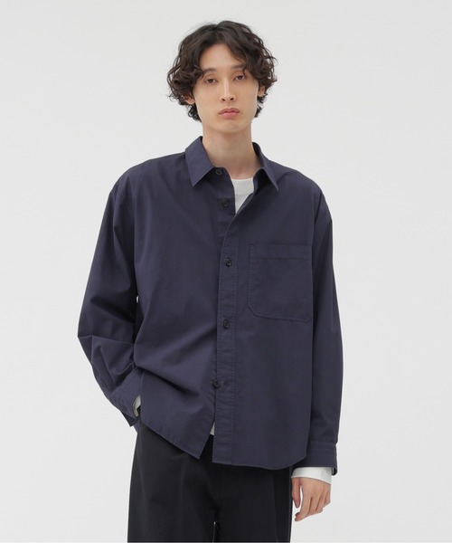 シャツ　ブラウス　MHL. GARMENT DYE COTTON POPLIN GARMENT DYE COTTON SHIRTING（シャツ⁄ブラウス）｜MHL