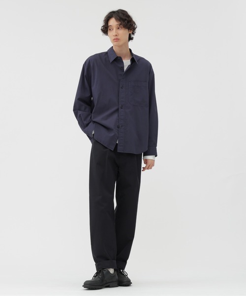 シャツ　ブラウス　MHL. GARMENT DYE COTTON POPLIN GARMENT DYE COTTON SHIRTING（シャツ⁄ブラウス）｜MHL