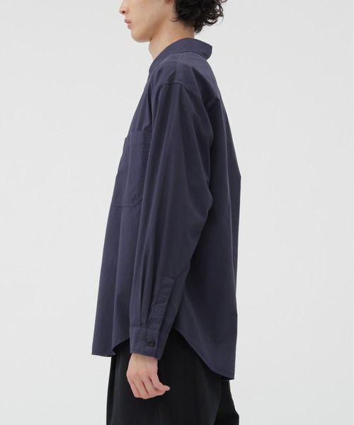 MHL.（エムエイチエル）の「GARMENT DYE COTTON SHIRTING（シャツ/ブラウス・メンズ・ネイビー/ホワイト・LARGE/SMALL/MEDIUM）」の7枚目の写真