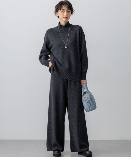 23区 L(ニジュウサンクオオキイサイズ)の「カシミヤブレンド ニット パンツ(その他パンツ・レディース・ベージュ系/グレー系/ライトグレー系・44/48/46)」の4枚目の写真