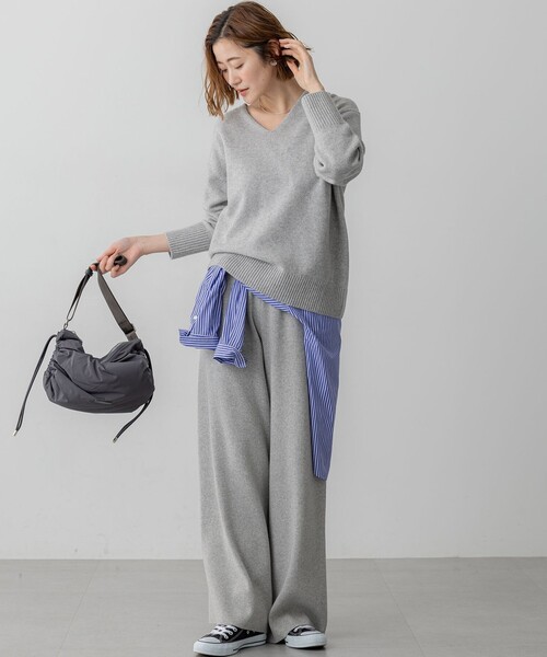 23区 L(ニジュウサンクオオキイサイズ)の「カシミヤブレンド ニット パンツ(その他パンツ・レディース・ベージュ系/グレー系/ライトグレー系・44/48/46)」の10枚目の写真