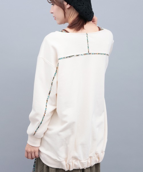 チチカカ（チチカカ）の「スウェット肩チロリープルオーバー（Tシャツ/カットソー・レディース・レッド/オフホワイト/チャコールグレー・FREE）」の5枚目の写真