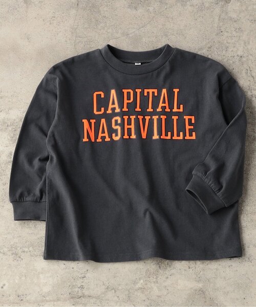 BREEZE（ブリーズ）の「【WEB限定/ジュニア対応】カレッジバリエーションTシャツ（Tシャツ/カットソー・キッズ・アイボリー/ブラウン/サックスブルー/チャコール/ベージュ/オフホワイト/ピンク/グリーン/グレー/レッド・120/130/140/110/100/90/150/160）」の4枚目の写真