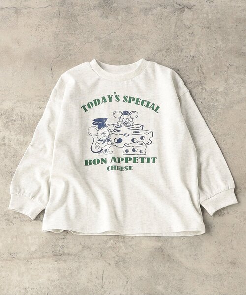 BREEZE（ブリーズ）の「【WEB限定/ジュニア対応】カレッジバリエーションTシャツ（Tシャツ/カットソー・キッズ・アイボリー/ブラウン/サックスブルー/チャコール/ベージュ/オフホワイト/ピンク/グリーン/グレー/レッド・120/130/140/110/100/90/150/160）」の3枚目の写真