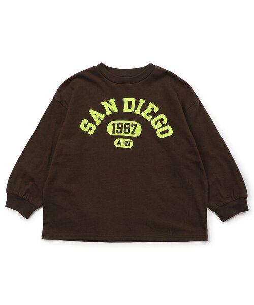 BREEZE（ブリーズ）の「【WEB限定/ジュニア対応】カレッジバリエーションTシャツ（Tシャツ/カットソー・キッズ・アイボリー/ブラウン/サックスブルー/チャコール/ベージュ/オフホワイト/ピンク/グリーン/グレー/レッド・120/130/140/110/100/90/150/160）」の18枚目の写真