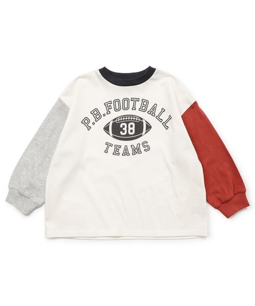 BREEZE（ブリーズ）の「【WEB限定/ジュニア対応】カレッジバリエーションTシャツ（Tシャツ/カットソー・キッズ・アイボリー/ブラウン/サックスブルー/チャコール/ベージュ/オフホワイト/ピンク/グリーン/グレー/レッド・120/130/140/110/100/90/150/160）」の13枚目の写真