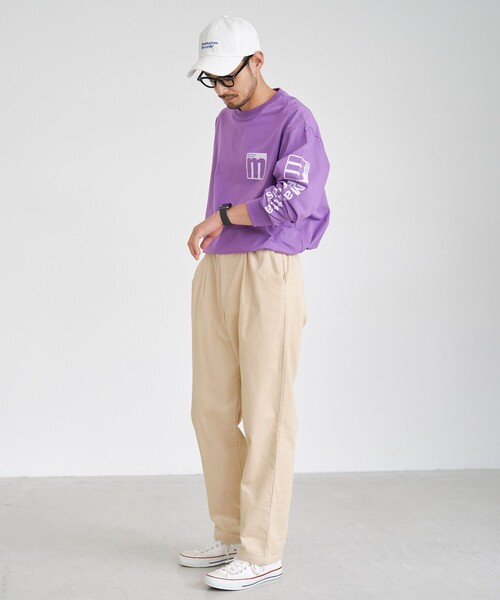 Manhattan Records（マンハッタン レコーズ）の「Manhattan Records（マンハッタンレコード）別注ロングスリーブTシャツ（Tシャツ/カットソー・メンズ・ナチュラル/ケリーグリーン/ホワイト/パープル・S/M/L/XL）」の7枚目の写真