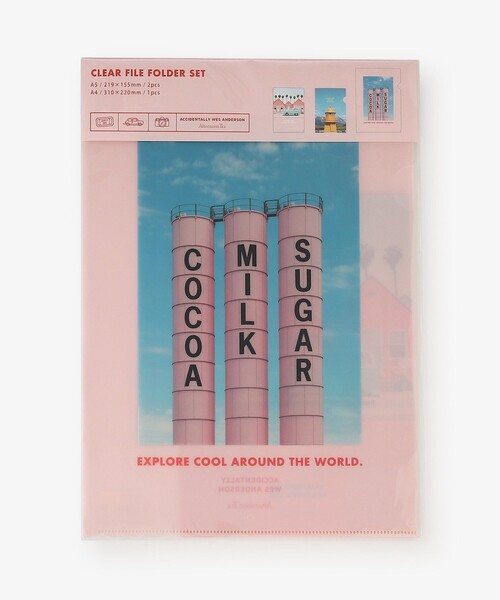 Afternoon Tea（アフタヌーンティー）の「ファイルセット/Accidentally Wes Anderson（ステーショナリー・レディース・ピンク・ONE SIZE）」の2枚目の写真