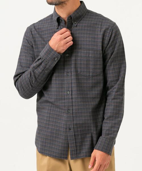 URBAN RESEARCH ROSSO MEN（アーバンリサーチロッソメン）の「『抗菌 / 防臭』『XXLサイズあり』ハイパフォーマンスフランネルシャツ（シャツ/ブラウス・メンズ・ボルドー/ネイビー/ブルー系その他/チェック/グリーン系その他/アイボリー/ブラック/カーキ/ブラウン系その他/グレー・SMALL/MEDIUM/LARGE/X-LARGE/XX-LARGE）」の6枚目の写真