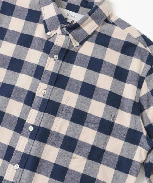 URBAN RESEARCH ROSSO MEN（アーバンリサーチロッソメン）の「『抗菌 / 防臭』『XXLサイズあり』ハイパフォーマンスフランネルシャツ（シャツ/ブラウス・メンズ・ボルドー/ネイビー/ブルー系その他/チェック/グリーン系その他/アイボリー/ブラック/カーキ/ブラウン系その他/グレー・SMALL/MEDIUM/LARGE/X-LARGE/XX-LARGE）」の12枚目の写真