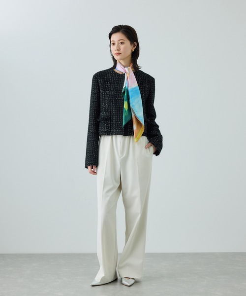 セール】ツイードジャケット（ノーカラージャケット）｜ROPE'（ロペ