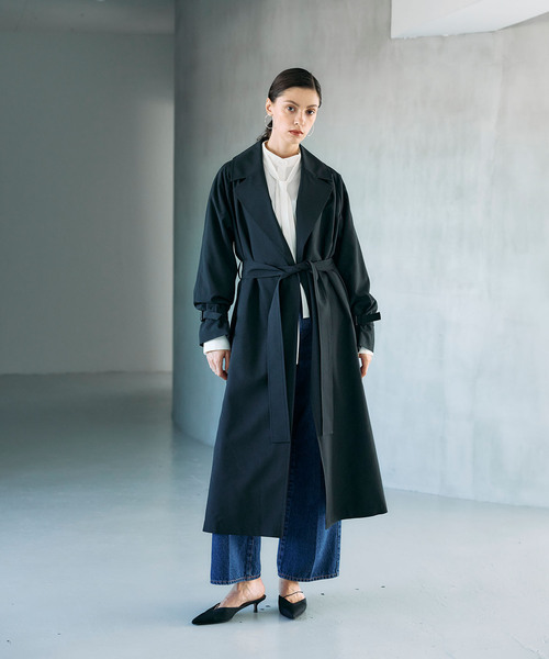 セール】ベルテッドロングコート【CLEAN MOTION】（その他アウター