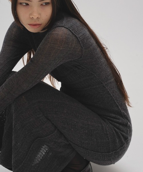 TODAYFUL(トゥデイフル)の「Patchwork Knit Dress(ワンピース・レディース・チャコールグレー/ブラウン・36inch/38inch)」の16枚目の写真