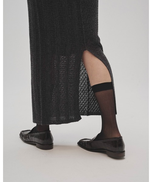 TODAYFUL(トゥデイフル)の「Patchwork Knit Dress(ワンピース・レディース・チャコールグレー/ブラウン・36inch/38inch)」の4枚目の写真