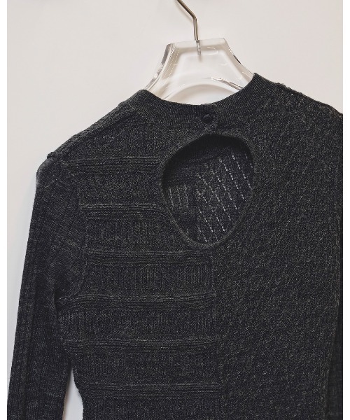 TODAYFUL(トゥデイフル)の「Patchwork Knit Dress(ワンピース・レディース・チャコールグレー/ブラウン・36inch/38inch)」の6枚目の写真