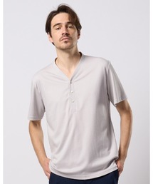 wjk（ダヴルジェイケイ）の「luxury cotton smart collar S/S（Tシャツ/カットソー）」