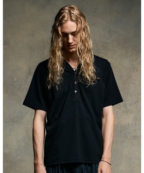 wjk（ダヴルジェイケイ）の「luxury cotton smart collar S/S（Tシャツ/カットソー・メンズ・ホワイト/ブラック/グレイッシュベージュ・SMALL/MEDIUM/LARGE/X-LARGE）」の7枚目の写真