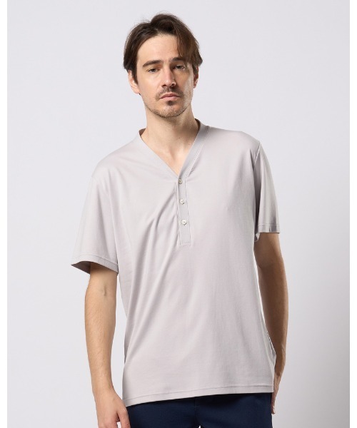 wjk（ダヴルジェイケイ）の「luxury cotton smart collar S/S（Tシャツ/カットソー・メンズ・ホワイト/ブラック/グレイッシュベージュ・SMALL/MEDIUM/LARGE/X-LARGE）」の10枚目の写真