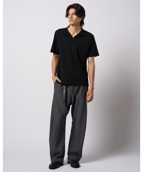 wjk（ダヴルジェイケイ）の「luxury cotton smart collar S/S（Tシャツ/カットソー・メンズ・ホワイト/ブラック/グレイッシュベージュ・SMALL/MEDIUM/LARGE/X-LARGE）」の17枚目の写真