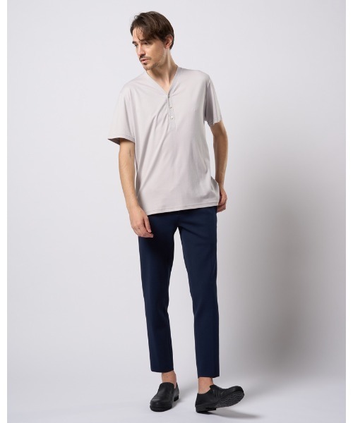 wjk（ダヴルジェイケイ）の「luxury cotton smart collar S/S（Tシャツ/カットソー・メンズ・ホワイト/ブラック/グレイッシュベージュ・SMALL/MEDIUM/LARGE/X-LARGE）」の22枚目の写真