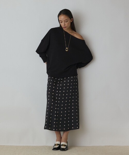 Diagram(ダイアグラム)の「ドットスカート(スカート・レディース・ブラック/グリーン・36/38)」の6枚目の写真