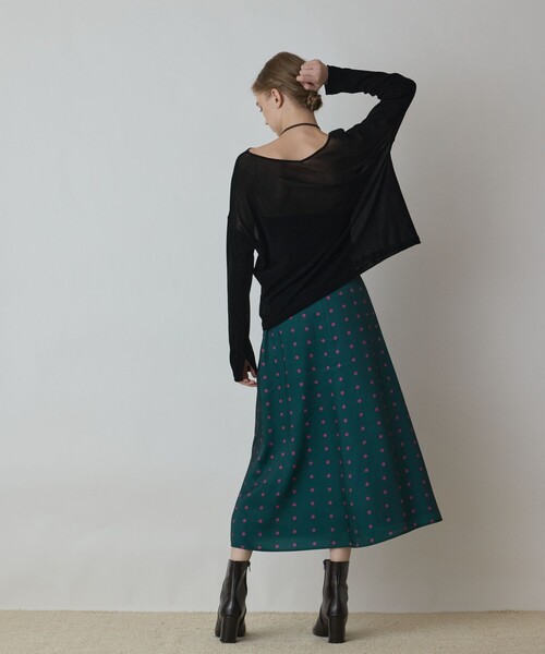Diagram(ダイアグラム)の「ドットスカート(スカート・レディース・ブラック/グリーン・36/38)」の18枚目の写真