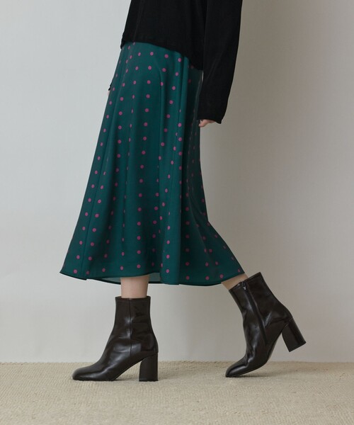 Diagram(ダイアグラム)の「ドットスカート(スカート・レディース・ブラック/グリーン・36/38)」の3枚目の写真
