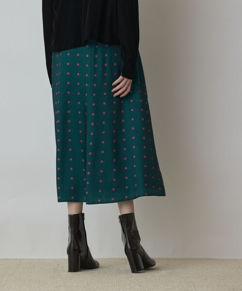 Diagram(ダイアグラム)の「ドットスカート(スカート・レディース・ブラック/グリーン・36/38)」の4枚目の写真