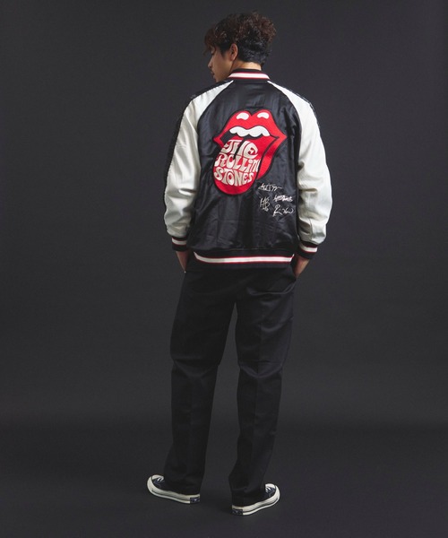 B-TRS-Lips&Tongue-シグネチャーリバーシブルスカジャン（スカジャン