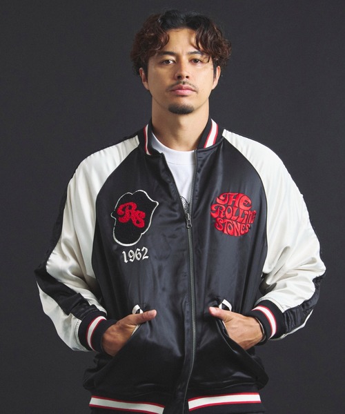 B-TRS-Lips&Tongue-シグネチャーリバーシブルスカジャン（スカジャン