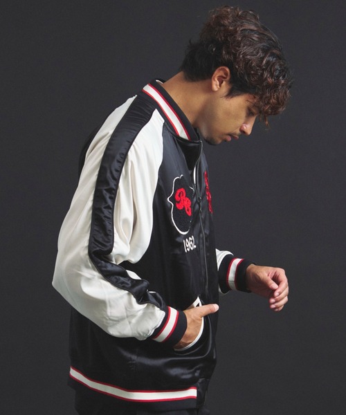 B-TRS-Lips&Tongue-シグネチャーリバーシブルスカジャン（スカジャン