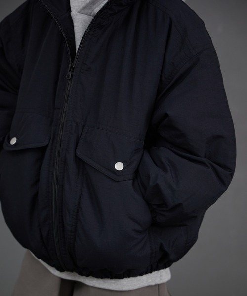 PAIRMANON STREET（ペアマノンストリート）の「【エアサーマル】中わた スタンドカラー ジャケット【PAIRMANON STREET】（ダウンジャケット/コート・キッズ・ブラック/オフホワイト/チャコールグレー・100/110/120/130/140/150/160/90）」の6枚目の写真