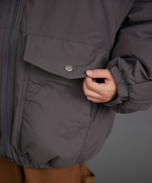 PAIRMANON STREET（ペアマノンストリート）の「【エアサーマル】中わた スタンドカラー ジャケット【PAIRMANON STREET】（ダウンジャケット/コート・キッズ・ブラック/オフホワイト/チャコールグレー・100/110/120/130/140/150/160/90）」の7枚目の写真