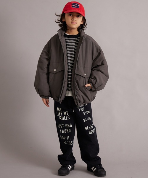 PAIRMANON STREET（ペアマノンストリート）の「【エアサーマル】中わた スタンドカラー ジャケット【PAIRMANON STREET】（ダウンジャケット/コート・キッズ・ブラック/オフホワイト/チャコールグレー・100/110/120/130/140/150/160/90）」の20枚目の写真